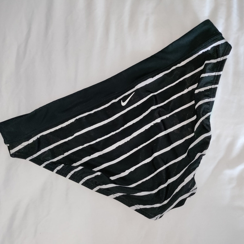 Nike | Striped Black & White Bikini Bottom Size 16